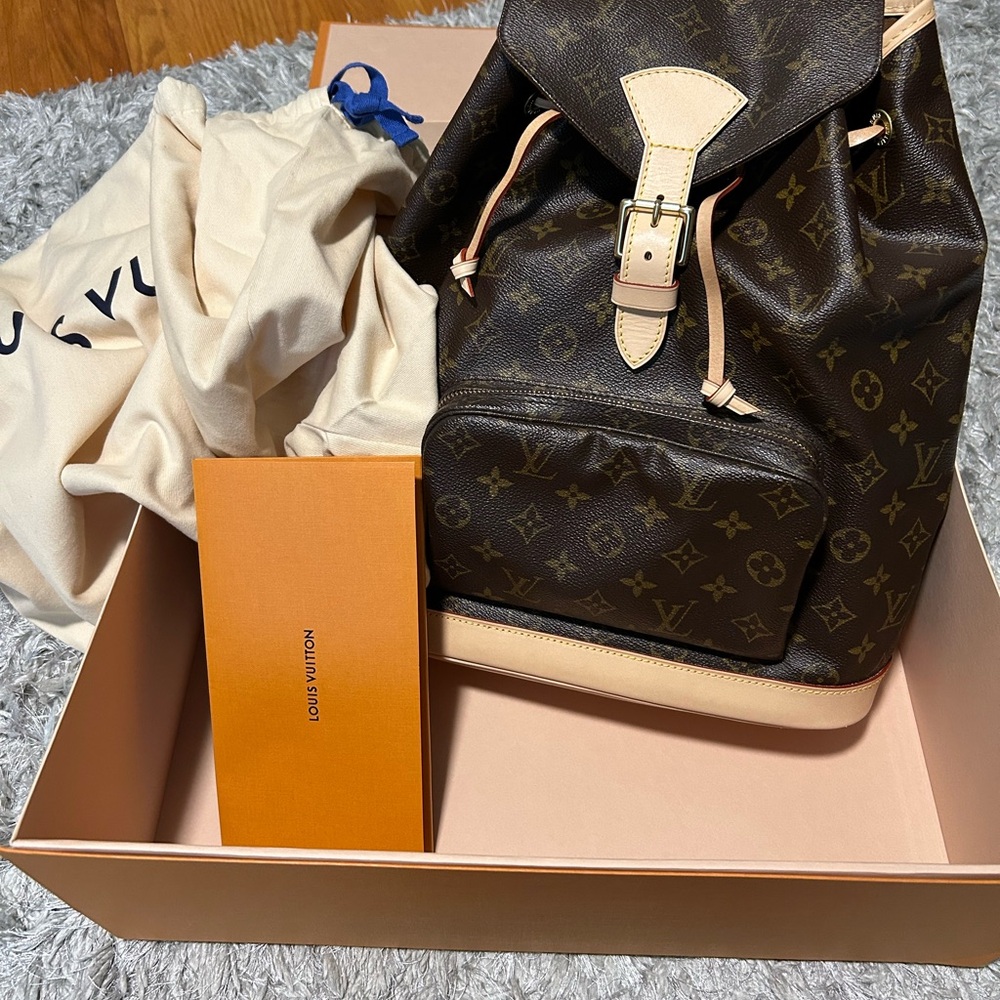 Authentic Louis Vuitton Monogram Montsouris Backpack GM